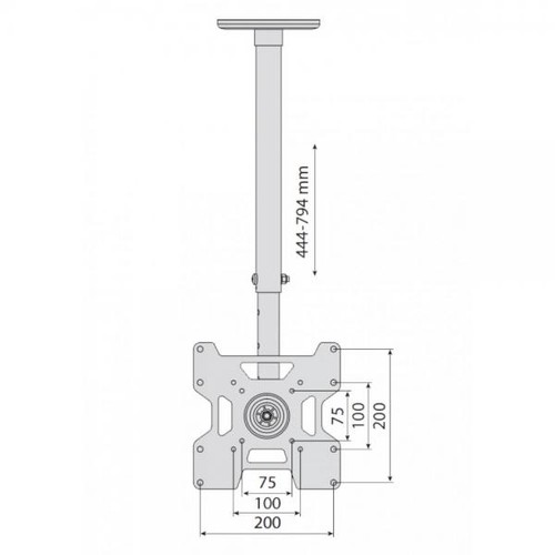 Techly staffa telescopica - telescopica, per