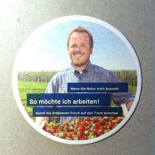 Werbe bierdeckel coaster - werbe,