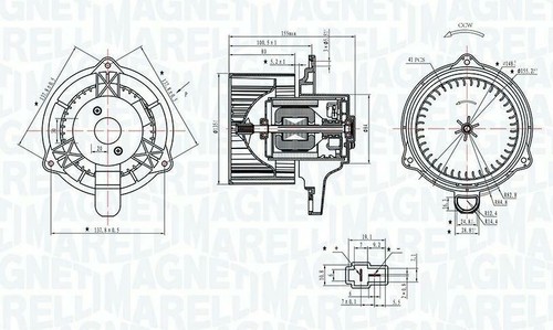 Ventola radiatore abitacolo - ventola,