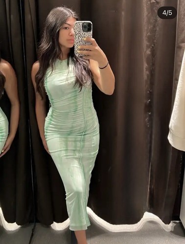 Abito midi zara donna verde - midi,