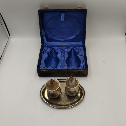 Epns vintage silver plate salt - silver,