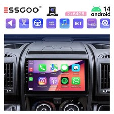 Carplay Autoradio Android 14 Telecamera GPS per Fiat Ducato Peugeot Boxer Jumper