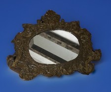 ? Cartagloria antica in metallo con specchio al mercurio 58 x 52 cm