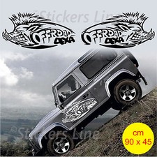 2 adesivi CINGHIALE 4x4 off