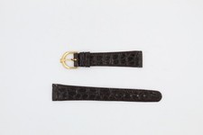 Cinturino orginale bulova coccodrillo marrone scuro con fibbia ansa 18 fibbia 14