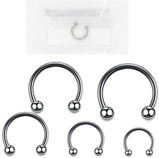 Piercing Ferro Di Cavallo Circular/Curved Barbell Trago Helix Septum Orecchio St
