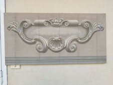 ANTICO DIPINTO DECORATO A TEMPERA ANNI 60 CM 120X60