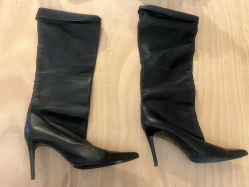 Chanel vintage black leather - chanel,