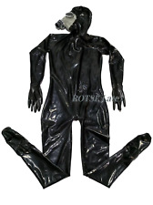 Body fetish nero full cover lattice attacco maschera antigas con cerniera