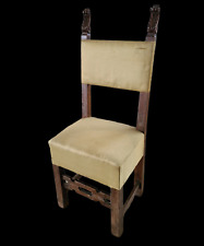 ANTICA SEDIA BAROCCA EPOCA XVII SECOLO SEICENTO IN LEGNO DI NOCE ANTIQUARIATO