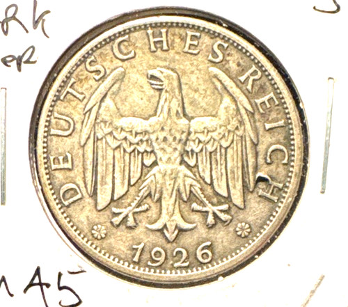 Germania 1926 reichsmark - 1926, j