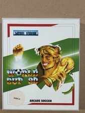WORLD CUP 90 AMIGA GENIAS COMPLETO COMMODORE Adesivo E Coupon Originale ITA RARO