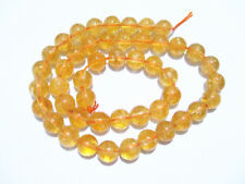 1 filo/47pz di perline pietre tondo in quarzo citrino  naturle 8mm bijoux