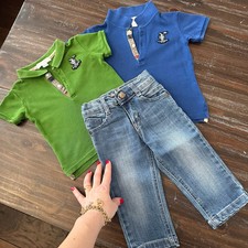 Set polo ragazzo 12 mesi 1 anno autentiche Burberry regalo bambino GRATIS BYBLOS JEANS