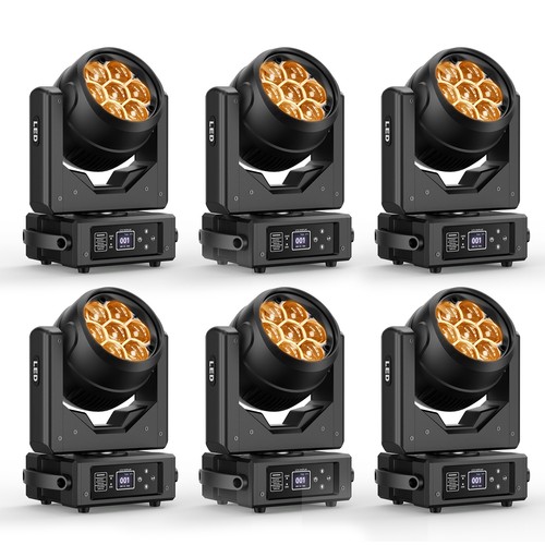 200w 7led rgbw testa mobile - 6x,