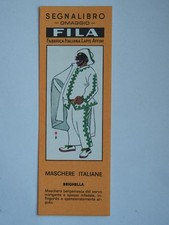 SEGNALIBRO FILA MASCHERE ITALIANE Brighella Giotto bookmark *