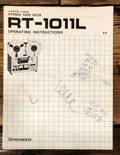 Pioneer 1011l reel - rt-1011l, to
