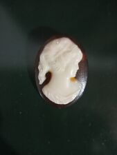 ANTICA SPILLA CAMMEO MEDAGLIONE ONICE BACHELITE