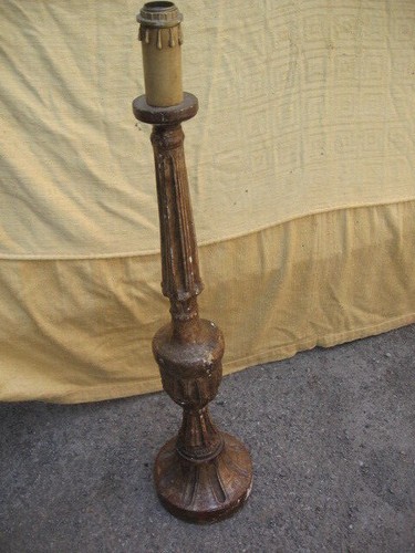 Antico candelabro legno - legno, dorato