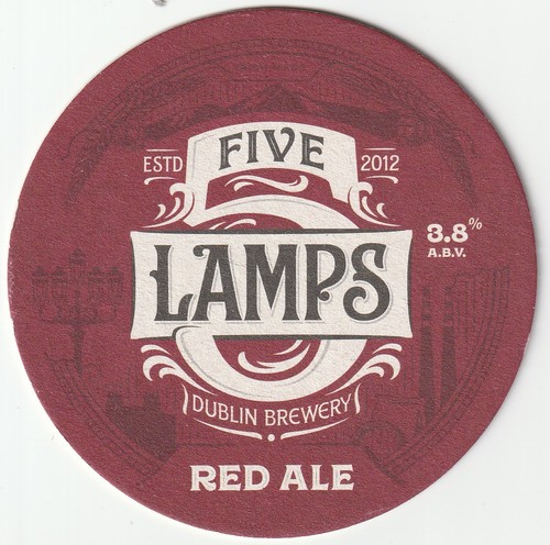Beer mat five lamps brewery - beer,