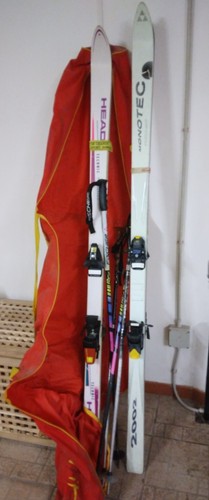 Due paia sci neve e - sci, da