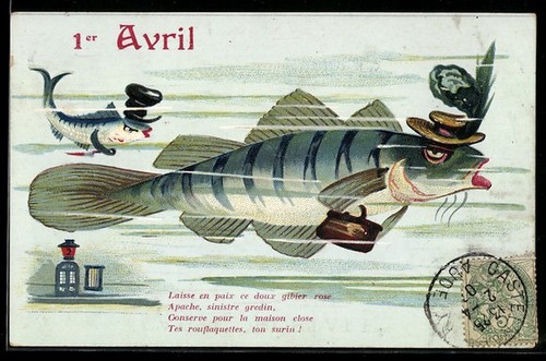 Cartolina pesce grande - grande, e