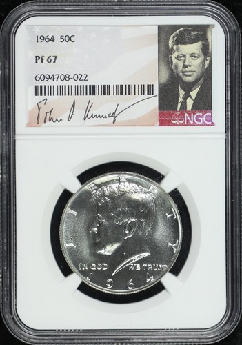 1964 kennedy mezzo dollaro ngc - mezzo,