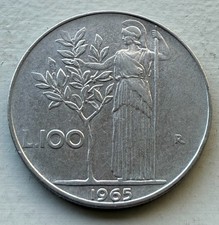 Moneta 100 Lire Italia 1965-R
