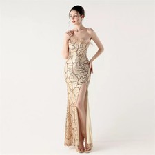 Abito Oro Lungo Da Evento Sera