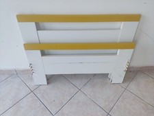 STRUTTURA GIROLETTO SINGOLO TESTIERA LEGNO BIANCO GIALLO 90x200 CAMERETTA BIMBO