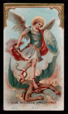 B1 ANTICO Santino Holy Card -  SAN MICHELE ARCANGELO  CROMO