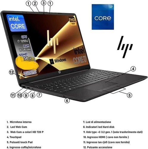 Notebook 250 intel - notebook, hp