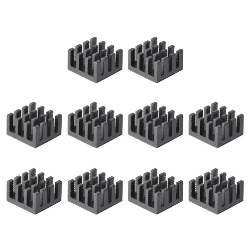 14x14x8mm nero autodesivo - 14x14x8mm,