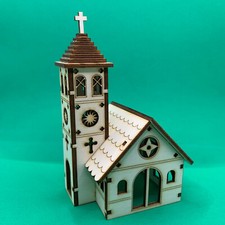 Small wooden church, laser