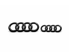 Logo audi nero lucido - logo,