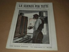 LA SCIENZA PER TUTTI DEL 1 GIUGNO 1921 N.11 IL FOTOINCISORE AL LAVORO.IMPERIBILE