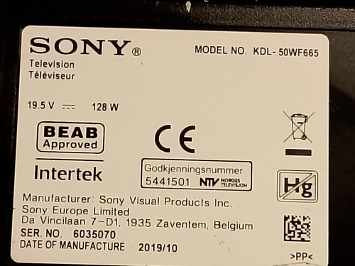 Ricambi sony kdl 50wf665 - tv, kdl-50wf665