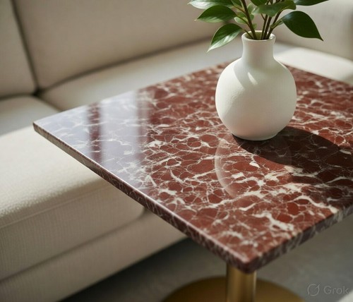Tavolino rosso marmo - marmo,
