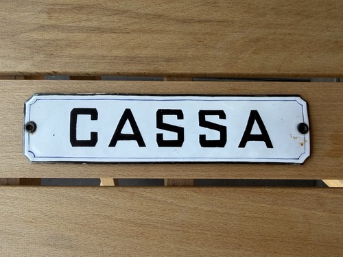 Insegna smaltata cassa anni - cassa, 50