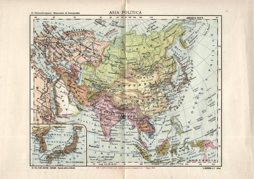 Carta geografica antica - , asia
