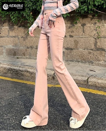 Jeans pantaloni donna rosa - pantaloni,