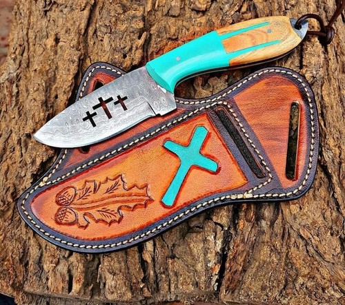 Coltello damascato cowboy