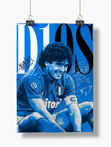 Maradona d10s napoli poster - maradona,