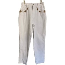 Jeans denim bianco super