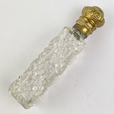 Antique Cut Glass Brass Topped