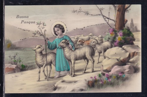 Cartolina buona pasqua agnelli - pasqua,