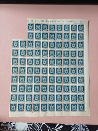 Foglio blocco francobolli - blocco, 96