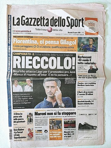 Gazzetta dello sport agosto - gazzetta, 19