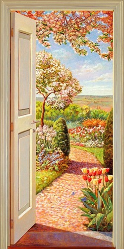 Quadro entrata sul giardino - quadro,