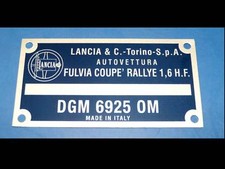 TARGHETTA IDENTIFICATIVA DATI